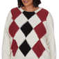 Plus Size Emaline Country Code Long Sleeve Argyle Sweater - image 5