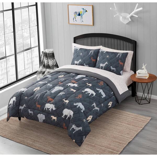Sweet Home Collection Kids Safari 7pc. Bed In A Bag Set - image 