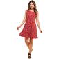 Womens Nina Leonard Sleeveless Floral Fit & Flare Dress w/Pockets - image 1