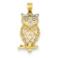 Gold Classics(tm) Yellow-Gold Diamond Cut Owl Pendant - image 1