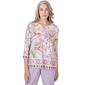 Womens Alfred Dunner Garden Party Paisley Floral Border Top - image 1