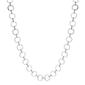 18in. Sterling Silver Flat Circle Chain Necklace - image 1