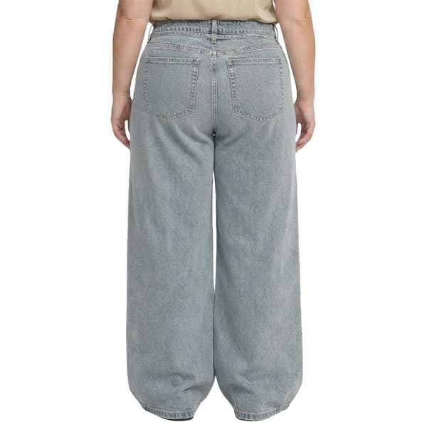 Plus Size Royalty Tie Front Wide Leg Jeans