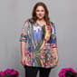 Plus Size 24/7 Comfort Apparel Multicolor Floral Henley Tunic Top - image 5