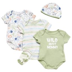 Baby Girl (NB-9M) Baby Essentials Wild About Mommy 5pc. Bodysuits