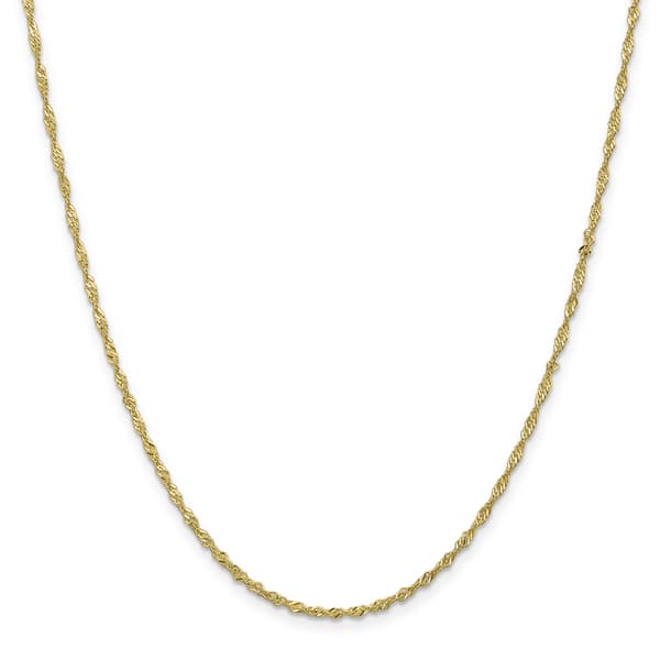 Adult Unisex Gold Classics(tm) 10kt. 30in. Singapore Chain Necklace - image 
