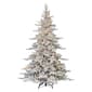 Puleo International 7ft. Pre-Lit Flocked Utah Fir Tree - image 1