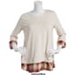 Womens Erika Mary Ellen Mixed Media Jersey Top - image 3