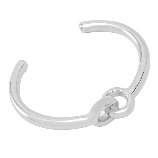 Steve Madden Silver-Tone Interlocking Rings Cuff Bracelet