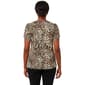 Petite Anne Klein Short Tulip Sleeve Leopard Blouse - image 2