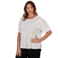 Plus Size Emaline Enchanted Bloom Short Sleeve Floral Knit Blouse - image 3