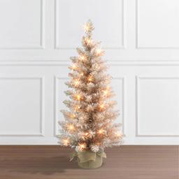 Puleo International 3ft. 50 Clear Incandescent Rose Gold Tree