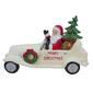 Alpine LED Santa in Vintage White Car Statue - image 1