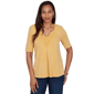 Womens Ruby Rd. Sedona Escape V Neck Soutache Trim Blouse - image 1