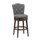 HH2 Home Edenwood Grey Bar Height Swivel Stool with Tufted Back - image 2