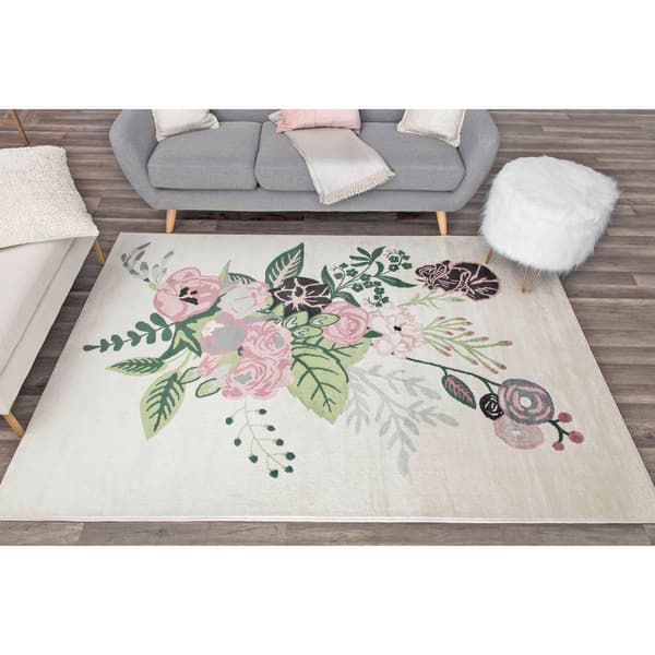 Rugs America&#8482; Valentina Floral Charm Blush Transitional Runner
