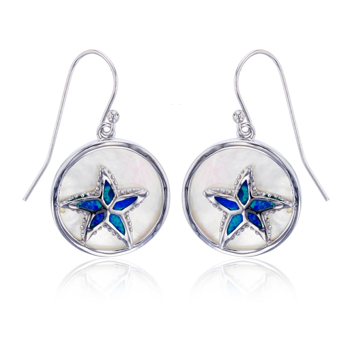 Gemstone Classics™ Blue Opal Starfish Drop Earrings