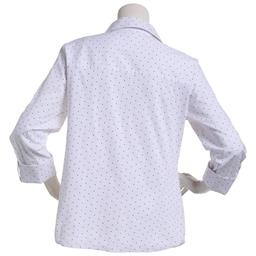 Womens Emily Daniels Dot Knit To Fit Casual Button Down