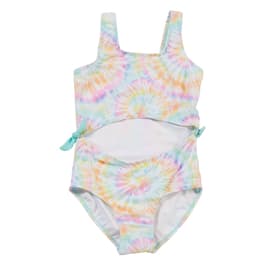 Girls (7-16) Shelloha Tie Dye Swirl Monokini Swimsuit