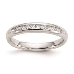 Pure Fire 14kt. White Gold Lab Grown 11-Stone Channel Band