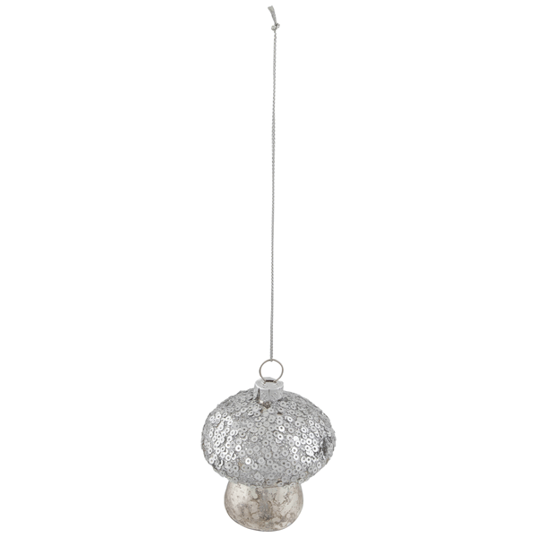 Northlight Sequined Mercury Glass Mushroom Christmas Ornament