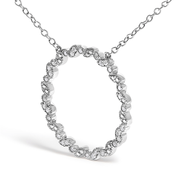 Haus of Brilliance Lab Grown Diamond Love Circle Pendant Necklace