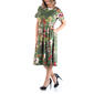 Plus Size 24/7 Comfort Apparel Floral Fit & Flare Dress - image 2