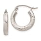 Gold Classics(tm) 10kt. White Gold Satin 10mm Round Hoop Earrings - image 1
