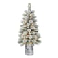 Puleo International 3.5ft. Potted Flocked Norwegian Pine Tree - image 1