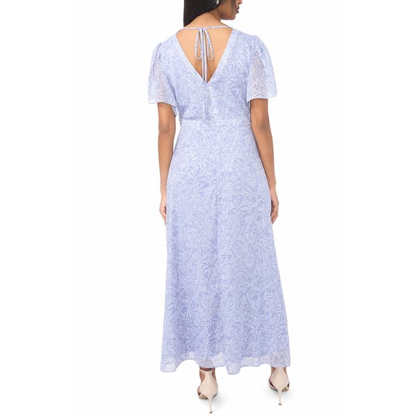 Womens MSK Short Ruffle Sleeve Floral Empire Waist Dress