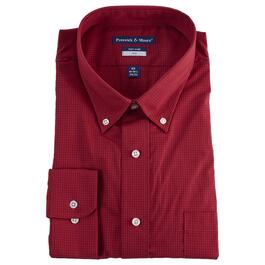 Mens Big & Tall Preswick & Moore Checkered Dress Shirt - Red