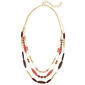 Ashley Cooper(tm) Gold-Tone 3-Row Multi-Berry Beaded Necklace - image 1