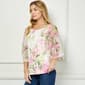 Womens Sara Michelle 3/4 Sheer Sleeve Floral Blouse - image 3