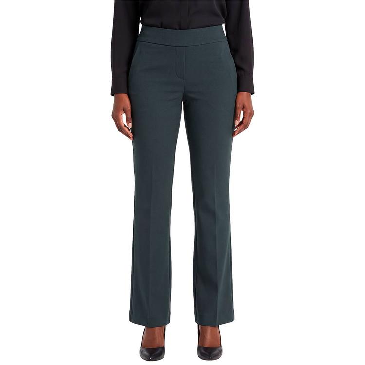 Petite AK Anne Klein Pull On Solid Crepe Slash Pocket Trouser