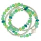 Ashley Cooper(tm) Aqua Silver-Tone 4 Row Beaded Stretch Bracelet - image 1