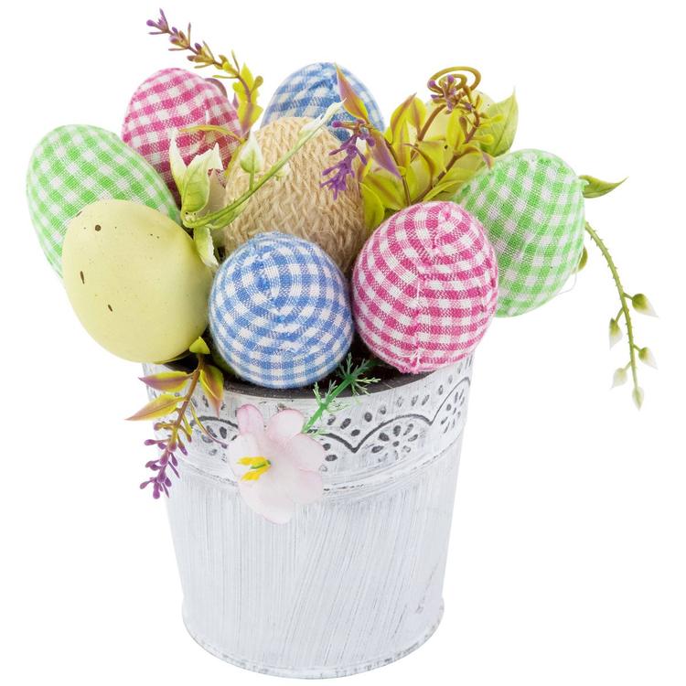 Northlight Seasonal Colorful Eggs Potted Easter Decor