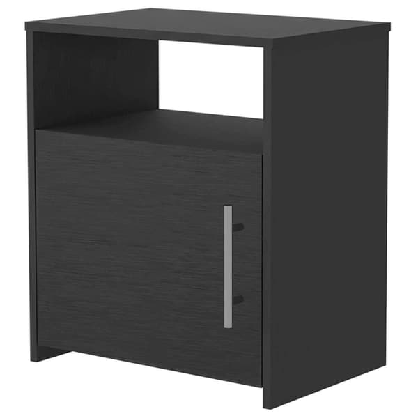 FM FURNITURE Bristol Black Nightstand