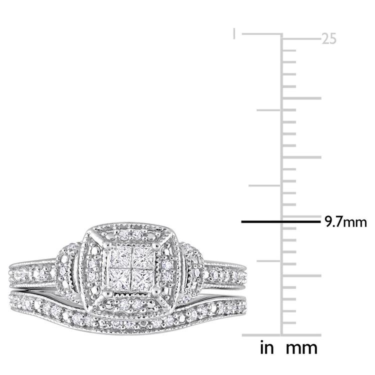Diamond Classics™ 1/3ctw. Princess Diamond Bridal Ring Set