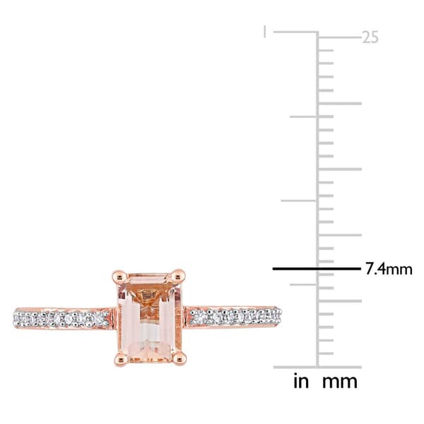 Gemstone Classics&#8482; Rose Gold Emerald-Cut Morganite Ring