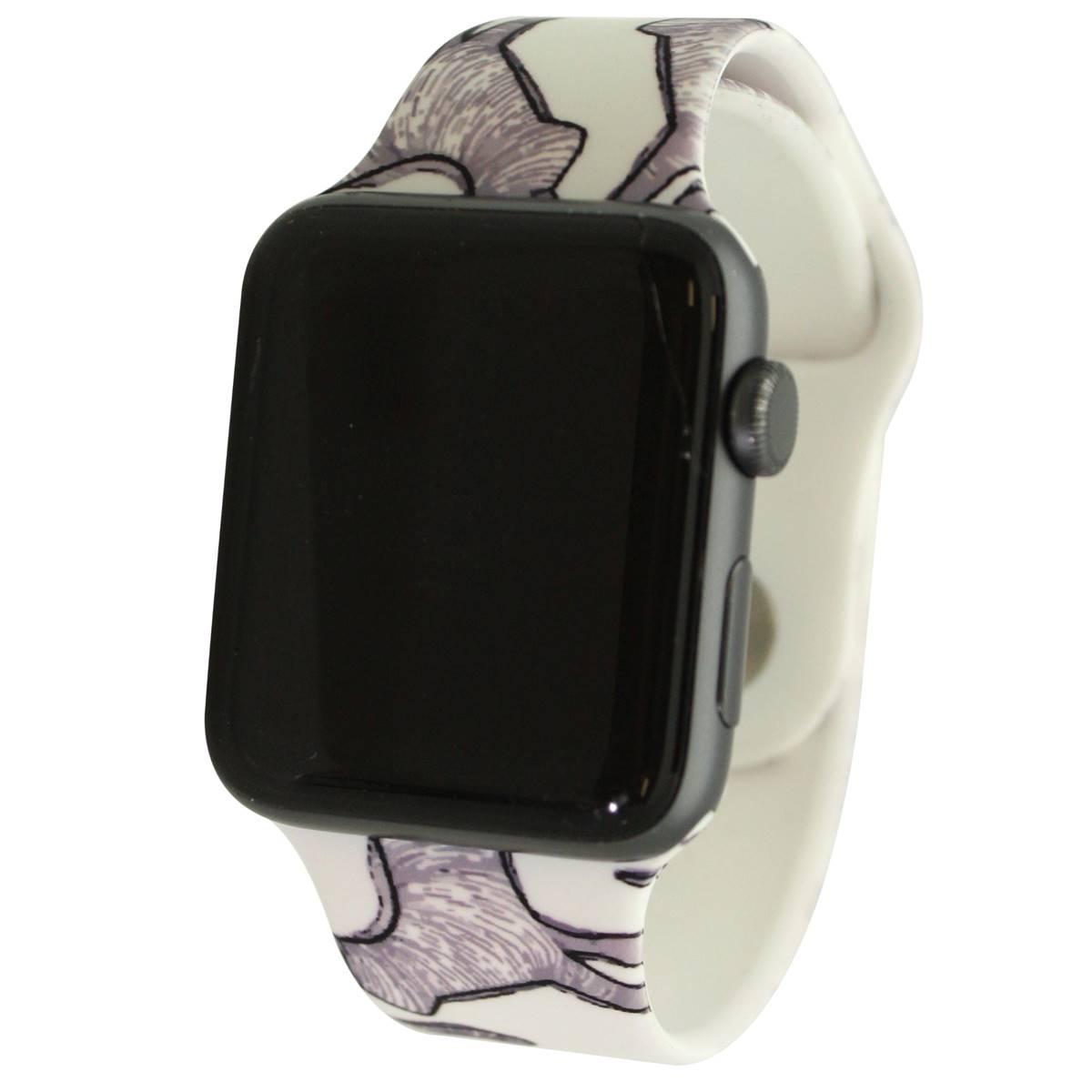 Womens Olivia Pratt™ Printed Silicone Apple Watch Band -...
