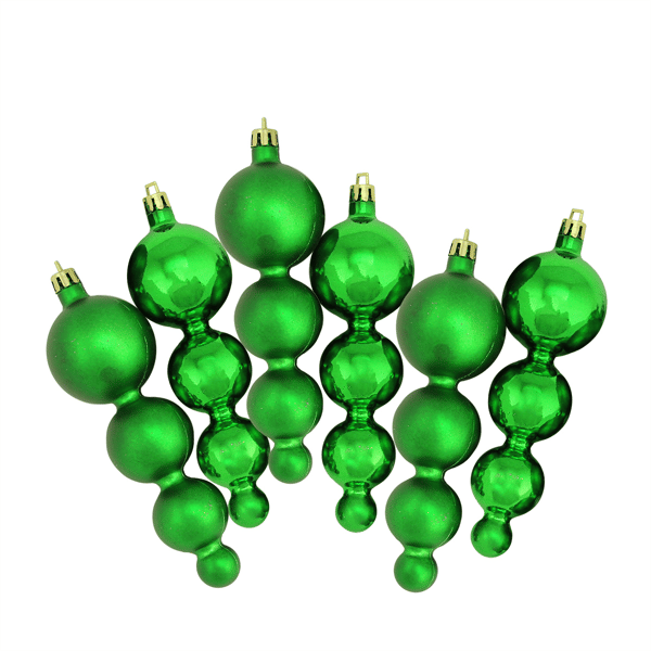 Northlight 6ct. Green Shiny & Matte Christmas Ornaments