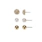 Gloria Vanderbilt Gold-Tone Pearl & Crystal Stud Earring Set - image 1