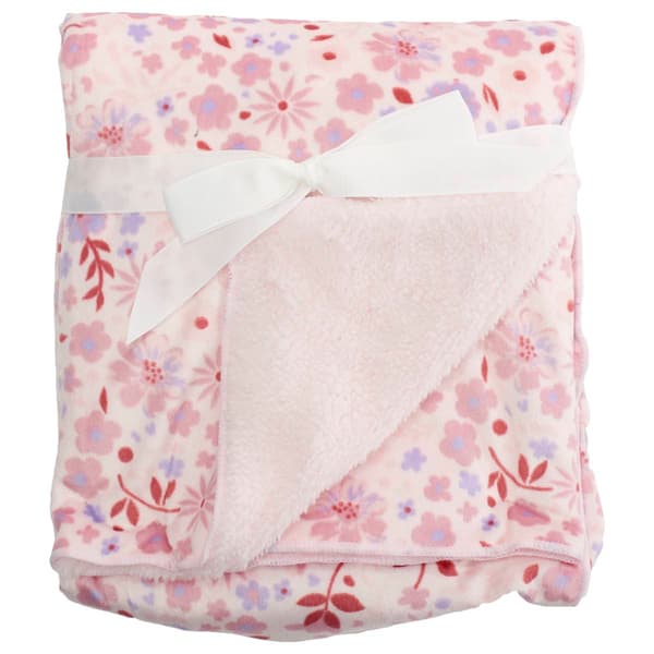 Rene Rofe(R) Reversible Floral Plush Sherpa Blanket - image 