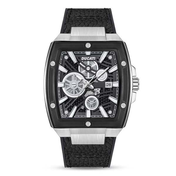 Mens Ducati Corse Dress Sport Leather Strap Watch - DTWGB000070 - image 