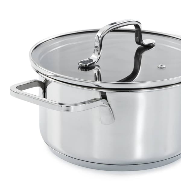 BergHOFF Helix Stainless Steel 7.25in. Stockpot w/ Glass Lid