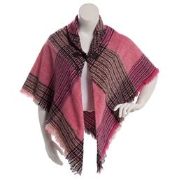 Womens Renshun Plaid Cape - Pink