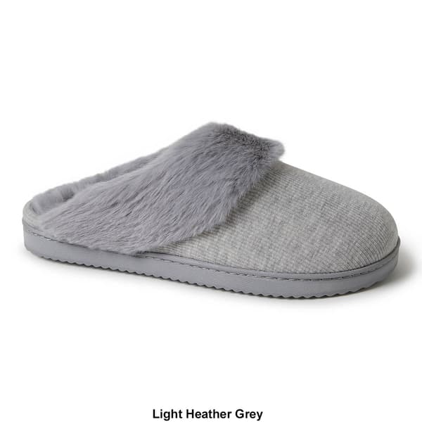 Womens Dearfoams&#174; Dahlia Rib Knit Scuff Slippers