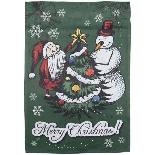 Northlight 40in. Merry Christmas Santa & Snowman House Flag