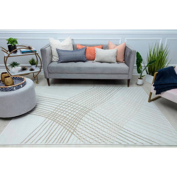 Mason Brooks Azalea Shiitake Geometric Contemporary Area Rug