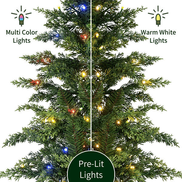 Puleo International 4ft. Dual-Color LED Potted Christmas Tree